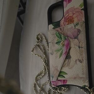 Floral Phone Case with Chain
